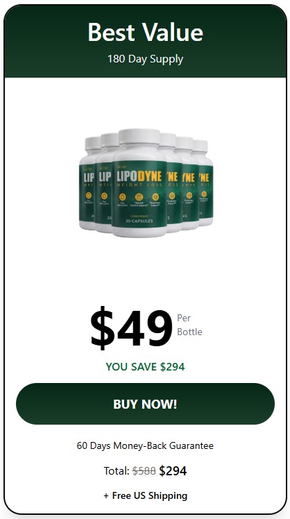 LipoDyne 6 bottle Price